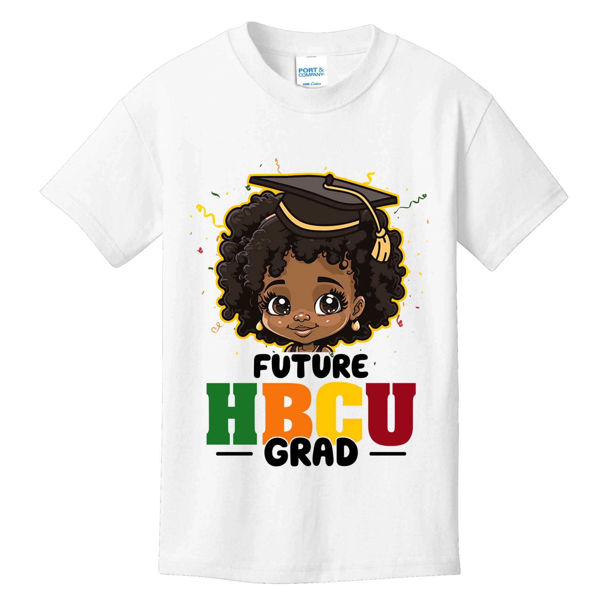 Future Hbcu Grad Girl Graduation Historically Black College Kids T-Shirt