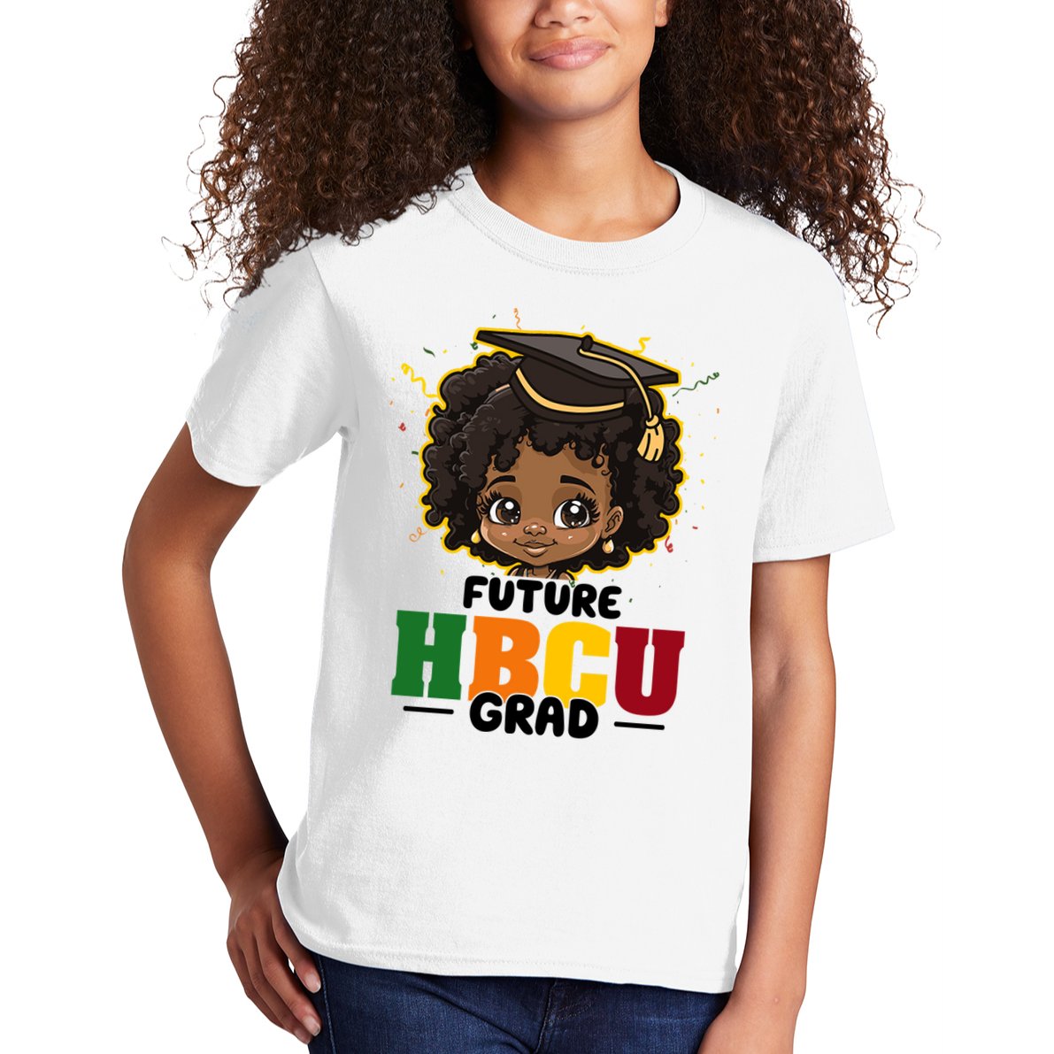 Future Hbcu Grad Girl Graduation Historically Black College Kids T-Shirt