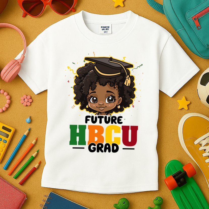 Future Hbcu Grad Girl Graduation Historically Black College Kids T-Shirt