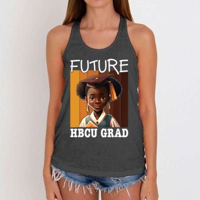 Future HBCU Grad History Black College Women's Knotted Racerback Tank