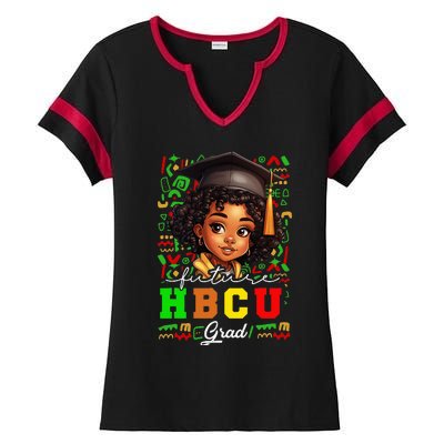 Future Hbcu Grad Black Girl Graduation Hbcu College Ladies Halftime Notch Neck Tee