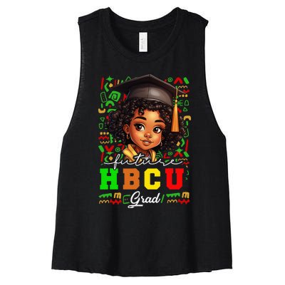 Future Hbcu Grad Black Girl Graduation Hbcu College Women's Racerback Cropped Tank