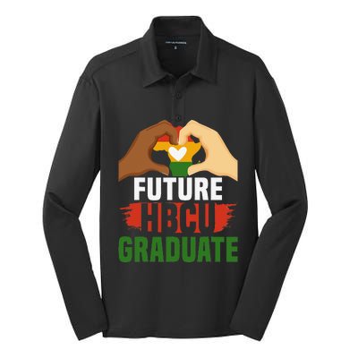 Future HBCU Grad History Black College African Juneteenth Silk Touch Performance Long Sleeve Polo