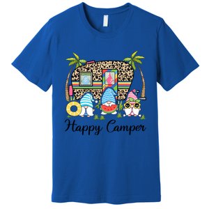 Funny Happy Gnome Camper Cute Meaningful Gift Premium T-Shirt