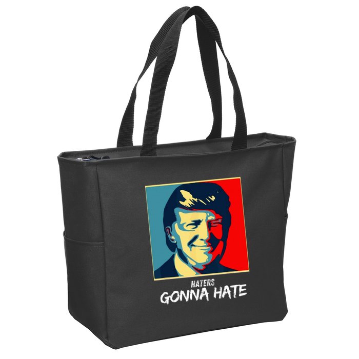 Funny Haters Gonna Hate Quote Zip Tote Bag