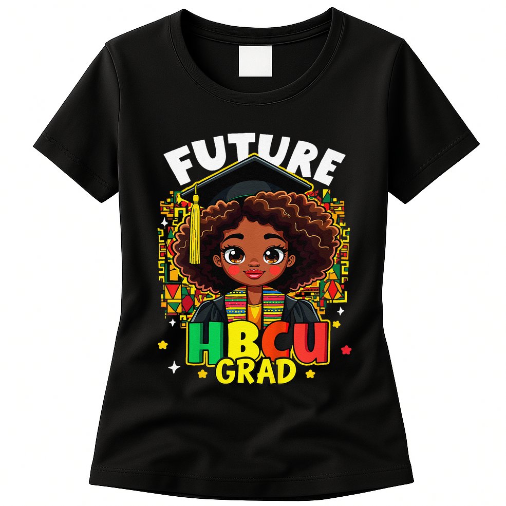 Future Hbcu Grad Black Girl Afro Black History Month Womens T-Shirt