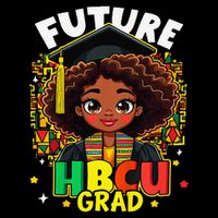 Future Hbcu Grad Black Girl Afro Black History Month Womens T-Shirt
