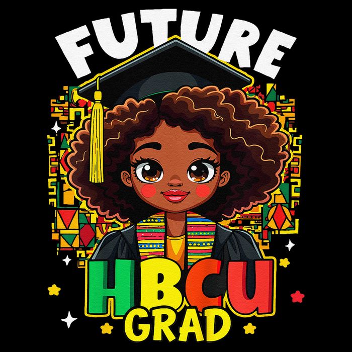 Future Hbcu Grad Black Girl Afro Black History Month Womens T-Shirt
