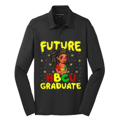 Future HBCU Grad History Black College Melanin Silk Touch Performance Long Sleeve Polo