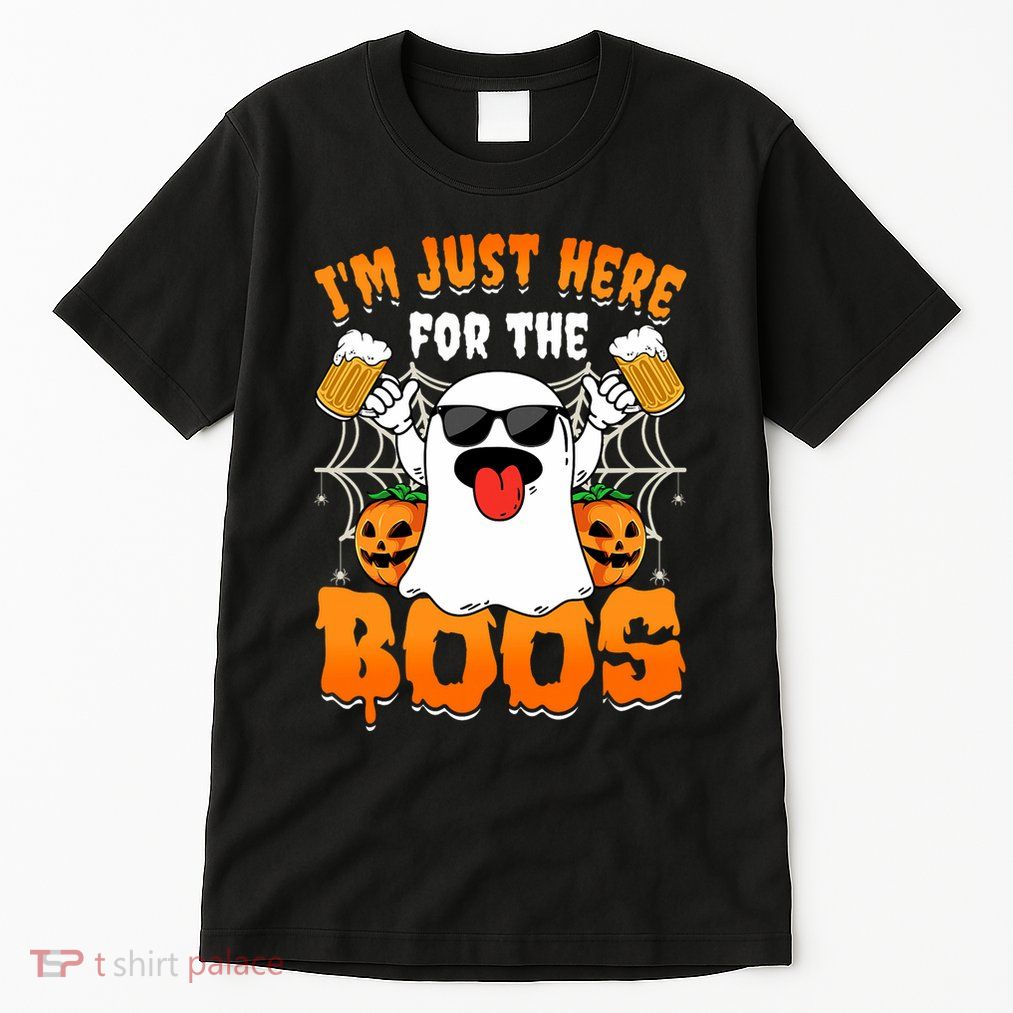 Funny Halloween Ghost Costume IM Just Here For The Boos Tall T-Shirt