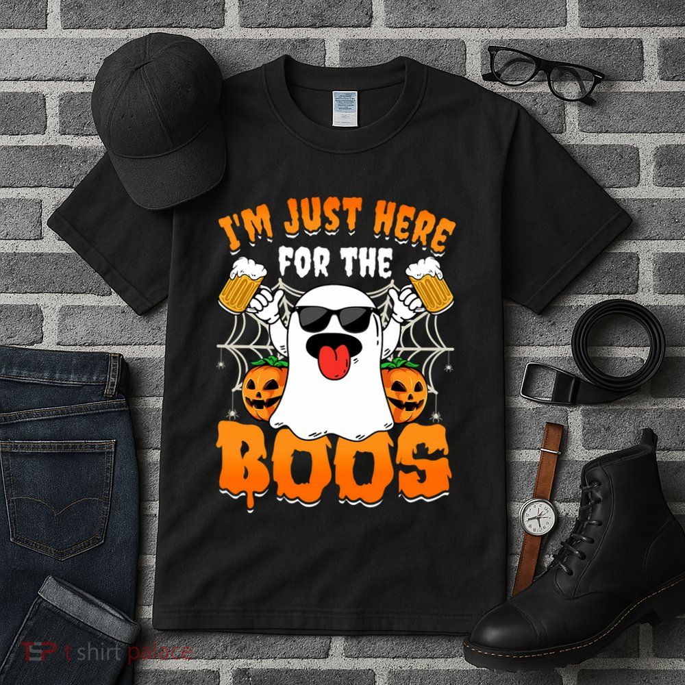 Funny Halloween Ghost Costume IM Just Here For The Boos Tall T-Shirt