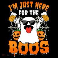 Funny Halloween Ghost Costume IM Just Here For The Boos Tall T-Shirt