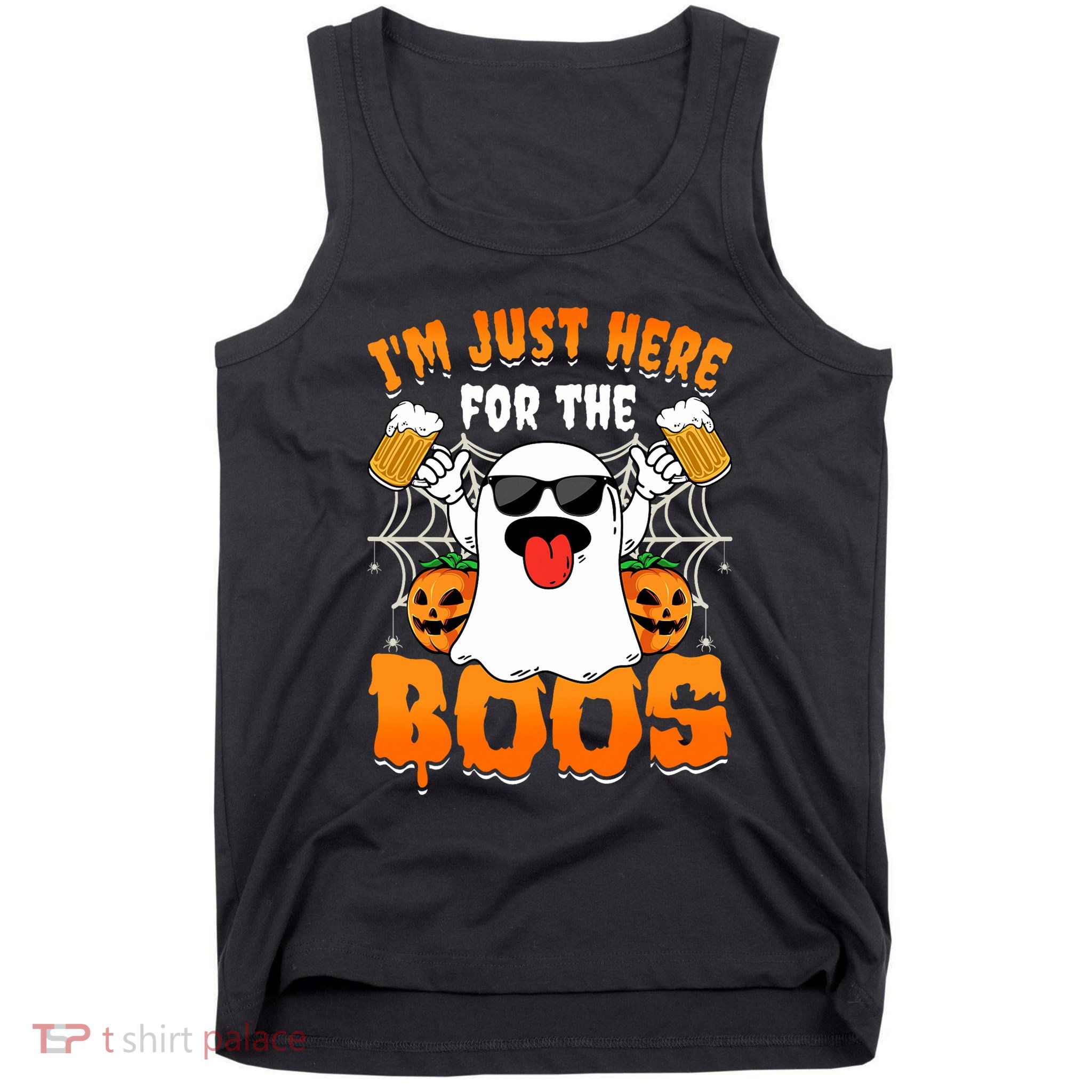 Funny Halloween Ghost Costume IM Just Here For The Boos Tank Top