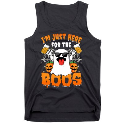 Funny Halloween Ghost Costume IM Just Here For The Boos Tank Top