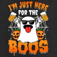 Funny Halloween Ghost Costume IM Just Here For The Boos Microfiber Hand Towel