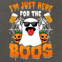 Funny Halloween Ghost Costume IM Just Here For The Boos Cotton Canvas Backpack