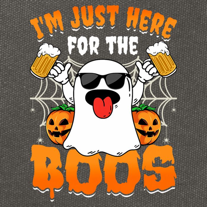 Funny Halloween Ghost Costume IM Just Here For The Boos Cotton Canvas Backpack