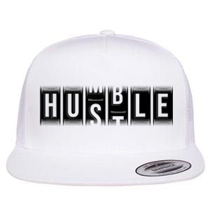 Funny Hustle Gift For Men And Women Cool Humble Odometer Flat Bill Trucker Hat