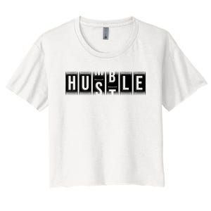 Funny Hustle Gift For Men And Women Cool Humble Odometer Women's Crop Top Tee