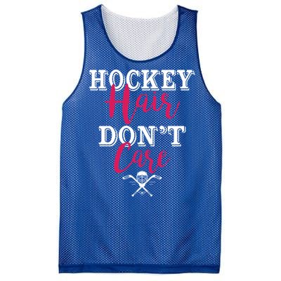 Funny Hockey Hair Dont Care Ice Hockey Player Mom Gift Mesh Reversible Basketball Jersey Tank