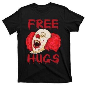 Free Hugs Halloween Evil Killer Scary Clown Horror Gift T-Shirt