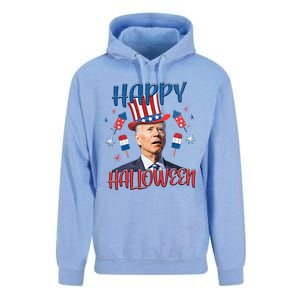 Funny Happy Halloween Biden Fourth Of July Funny 4th Of July Unisex Surf Hoodie