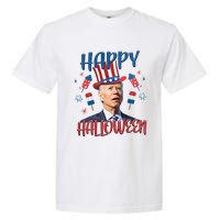 Funny Happy Halloween Biden Fourth Of July Funny 4th Of July Garment-Dyed Heavyweight T-Shirt