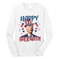 Funny Happy Halloween Biden Fourth Of July Funny 4th Of July Long Sleeve Shirt