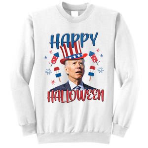 Funny Happy Halloween Biden Fourth Of July Funny 4th Of July Sweatshirt