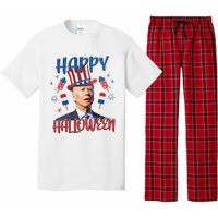 Funny Happy Halloween Biden Fourth Of July Funny 4th Of July Pajama Set