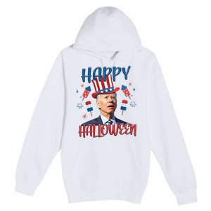 Funny Happy Halloween Biden Fourth Of July Funny 4th Of July Premium Pullover Hoodie