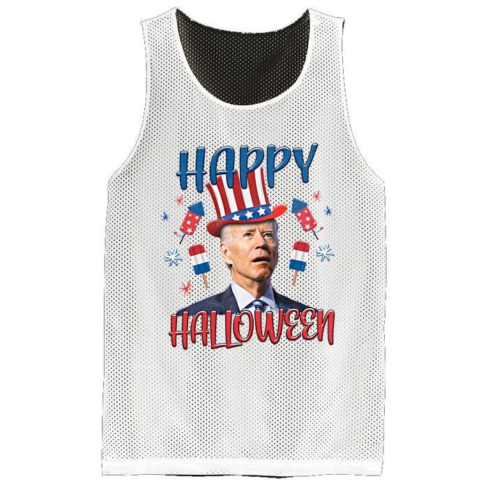 Funny Happy Halloween Biden Fourth Of July Funny 4th Of July Mesh Reversible Basketball Jersey Tank