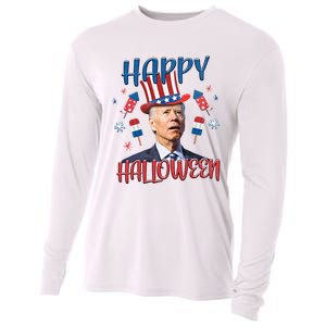 Funny Happy Halloween Biden Fourth Of July Funny 4th Of July Cooling Performance Long Sleeve Crew