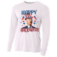 Funny Happy Halloween Biden Fourth Of July Funny 4th Of July Cooling Performance Long Sleeve Crew