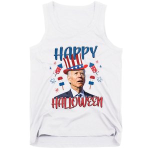 Funny Happy Halloween Biden Fourth Of July Funny 4th Of July Tank Top