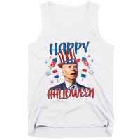 Funny Happy Halloween Biden Fourth Of July Funny 4th Of July Tank Top