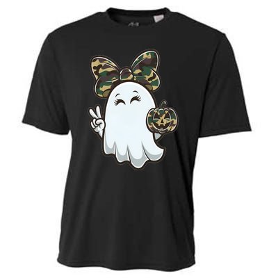 Funny Hello Hunting Season Halloween Camouflage Camo Ghost Cooling Performance Crew T-Shirt