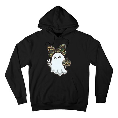 Funny Hello Hunting Season Halloween Camouflage Camo Ghost Hoodie