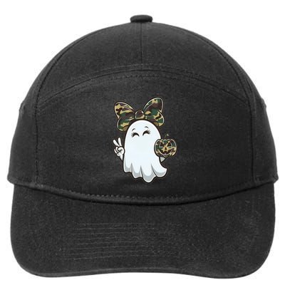 Funny Hello Hunting Season Halloween Camouflage Camo Ghost 7-Panel Snapback Hat