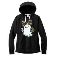 Funny Hello Hunting Season Halloween Camouflage Camo Ghost Women's Fleece Hoodie