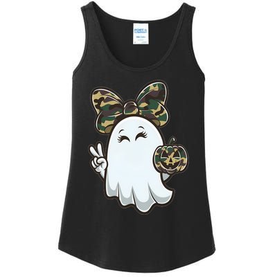 Funny Hello Hunting Season Halloween Camouflage Camo Ghost Ladies Essential Tank