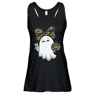 Funny Hello Hunting Season Halloween Camouflage Camo Ghost Ladies Essential Flowy Tank