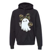 Funny Hello Hunting Season Halloween Camouflage Camo Ghost Premium Hoodie