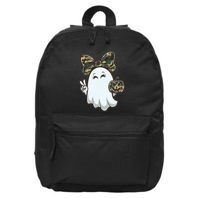 Funny Hello Hunting Season Halloween Camouflage Camo Ghost 16 in Basic Backpack