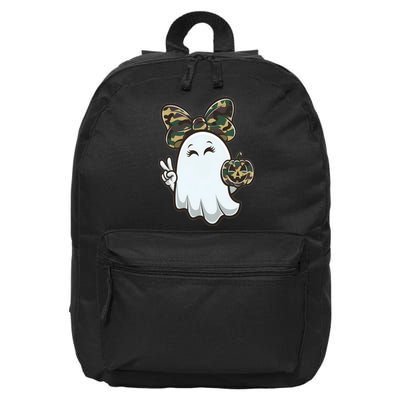 Funny Hello Hunting Season Halloween Camouflage Camo Ghost 16 in Basic Backpack