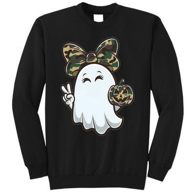 Funny Hello Hunting Season Halloween Camouflage Camo Ghost Tall Sweatshirt