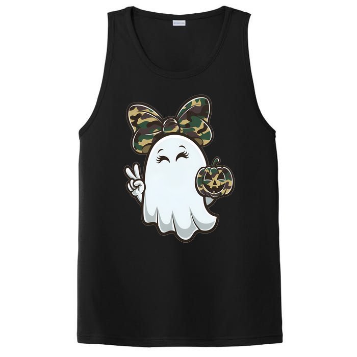 Funny Hello Hunting Season Halloween Camouflage Camo Ghost PosiCharge Competitor Tank