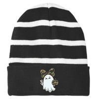 Funny Hello Hunting Season Halloween Camouflage Camo Ghost Striped Beanie with Solid Band