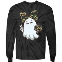 Funny Hello Hunting Season Halloween Camouflage Camo Ghost Tie-Dye Long Sleeve Shirt