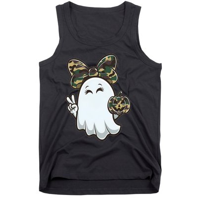 Funny Hello Hunting Season Halloween Camouflage Camo Ghost Tank Top